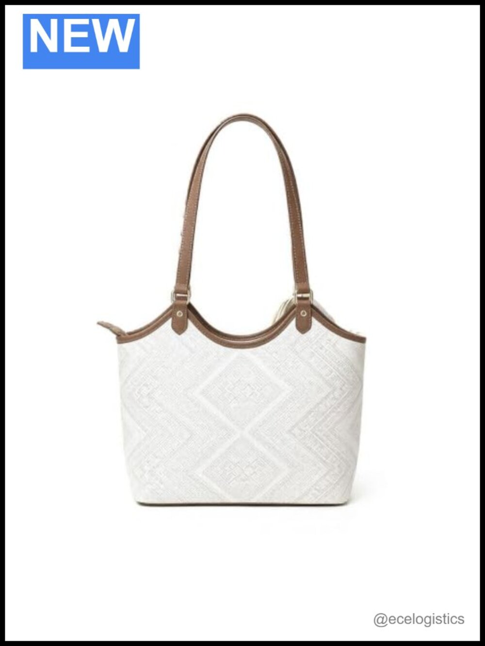 Woven Polyester Faux Leather Tote Bag with Top Zipper, Crossbody Satchel Purse